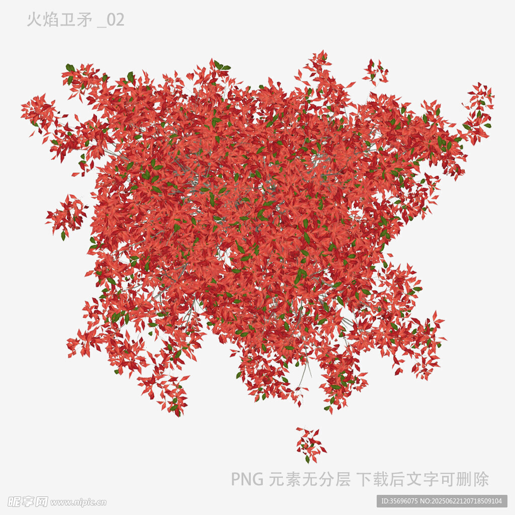 红色繁花图案