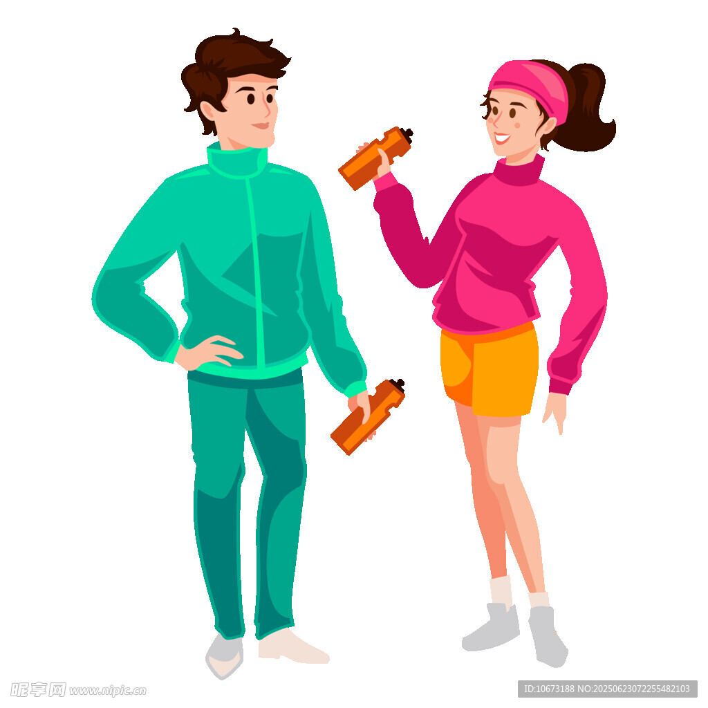 活力男女健身场景