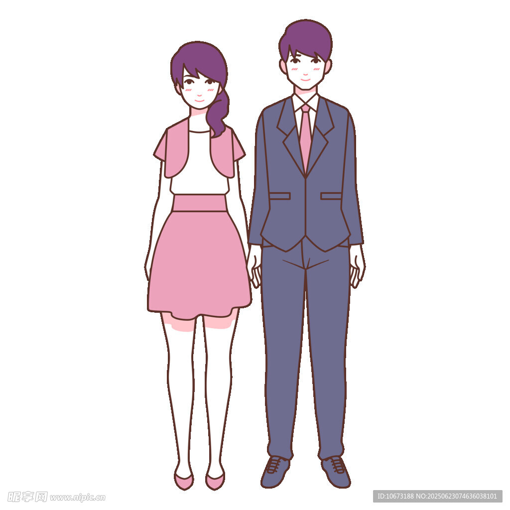 时尚男女情侣穿搭展示