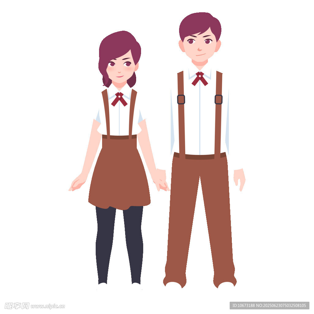 校园情侣学生装形象
