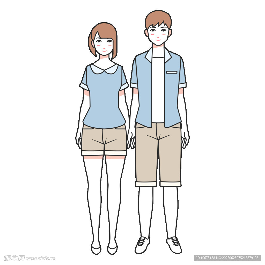 情侣夏日休闲穿搭