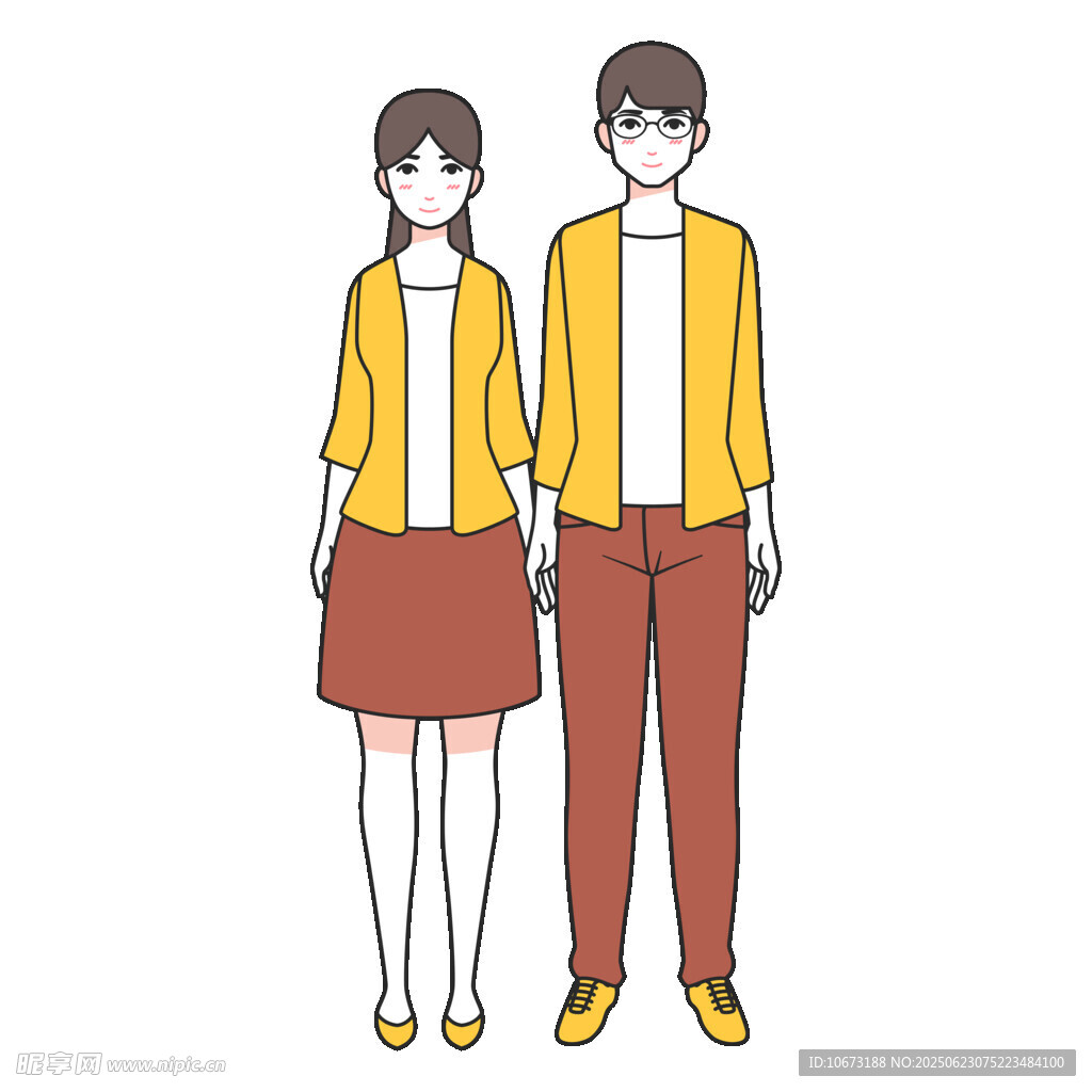 时尚情侣穿搭展示