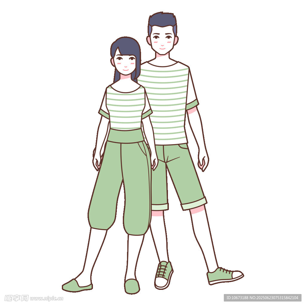 情侣休闲装穿搭展示