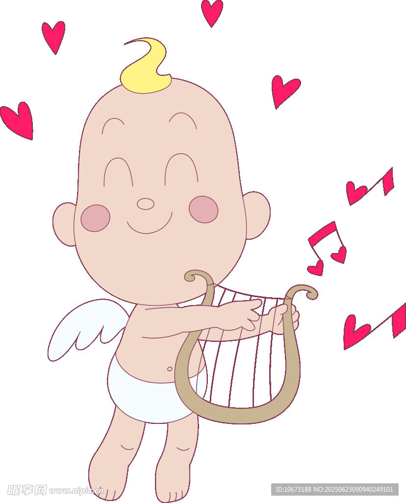 小天使弹奏竖琴