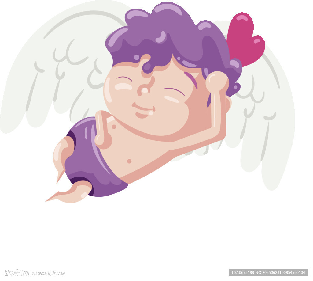 可爱小天使闭眼惬意模样