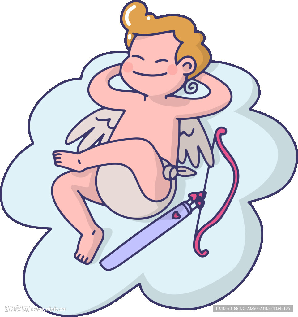 云朵上休憩的小天使