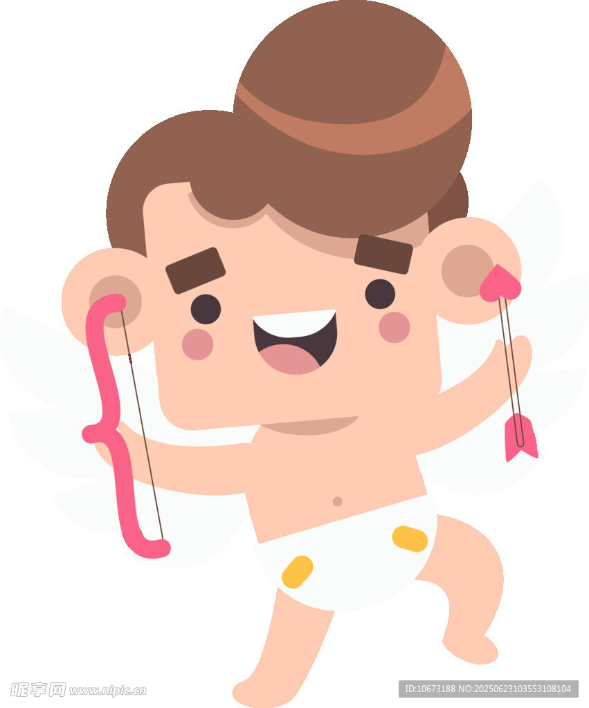 可爱宝宝玩粉色耳机