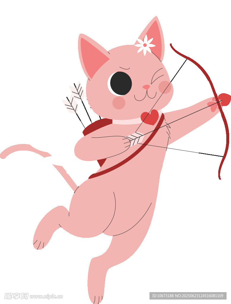 粉色猫咪弓箭手
