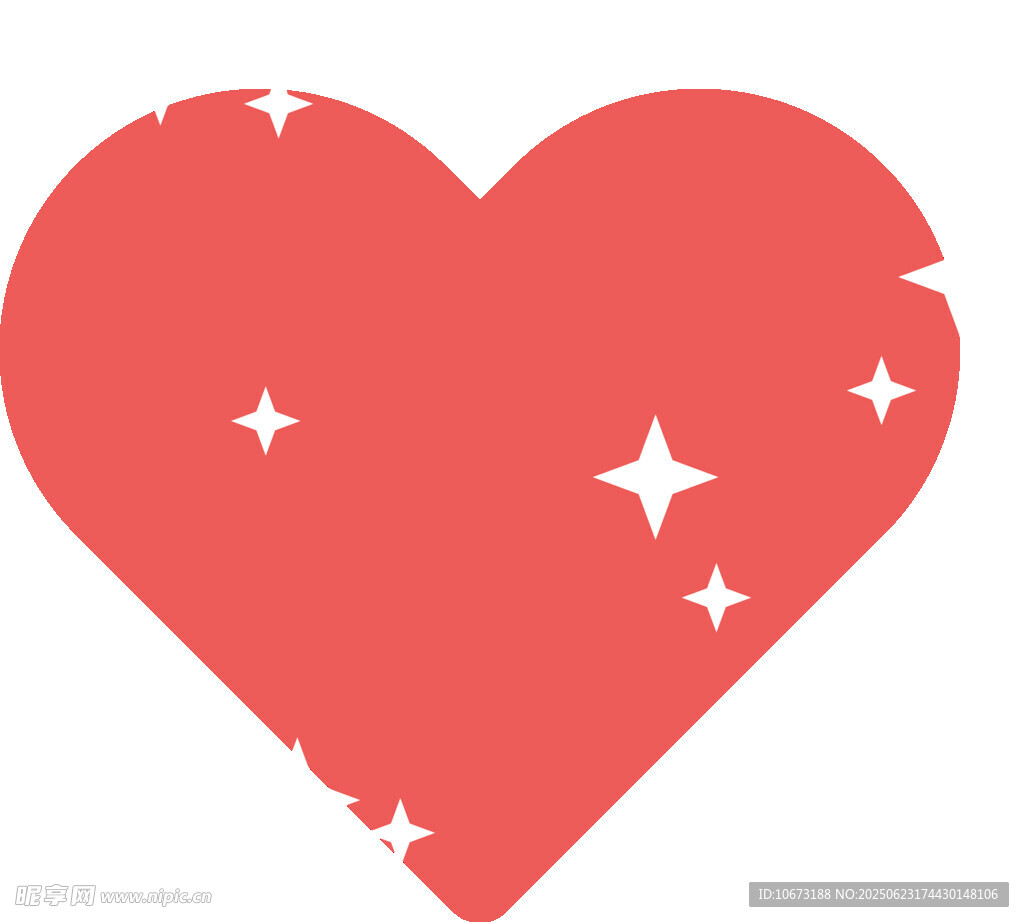 爱心图案点缀星星元素