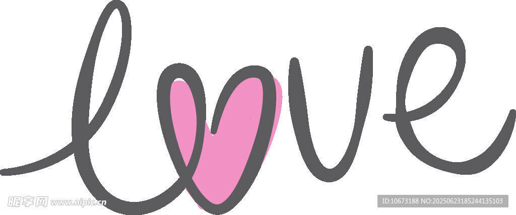 爱心组成的love字样