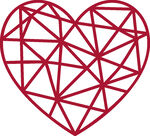 几何线条构成的心形图案