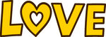爱心组成的LOVE字样