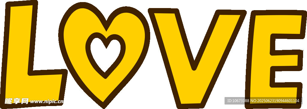 爱心组成的LOVE字样