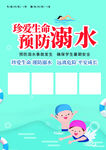 珍爱生命预防溺水宣传图
