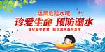 珍爱生命预防溺水宣传图