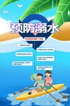 儿童夏日预防溺水宣传图