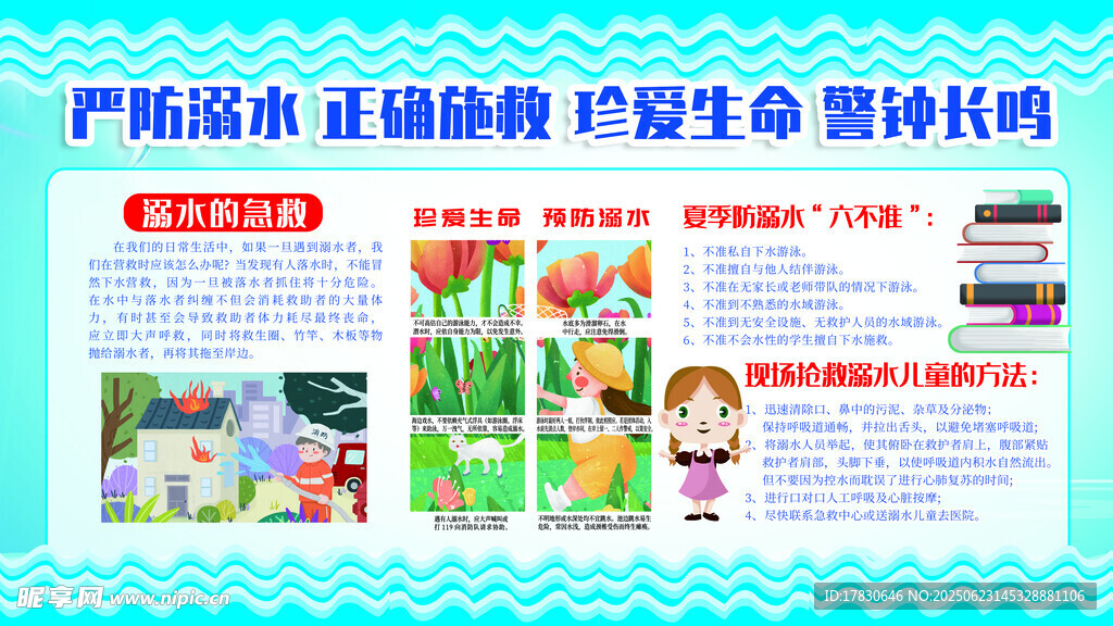 节水宣传海报展示多样画面