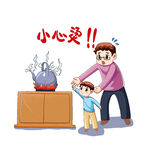 家长阻止孩子碰危险花瓶