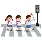 小学生过马路场景