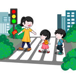 老师带学生过马路