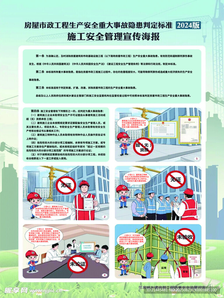 施工安全管理宣传海报