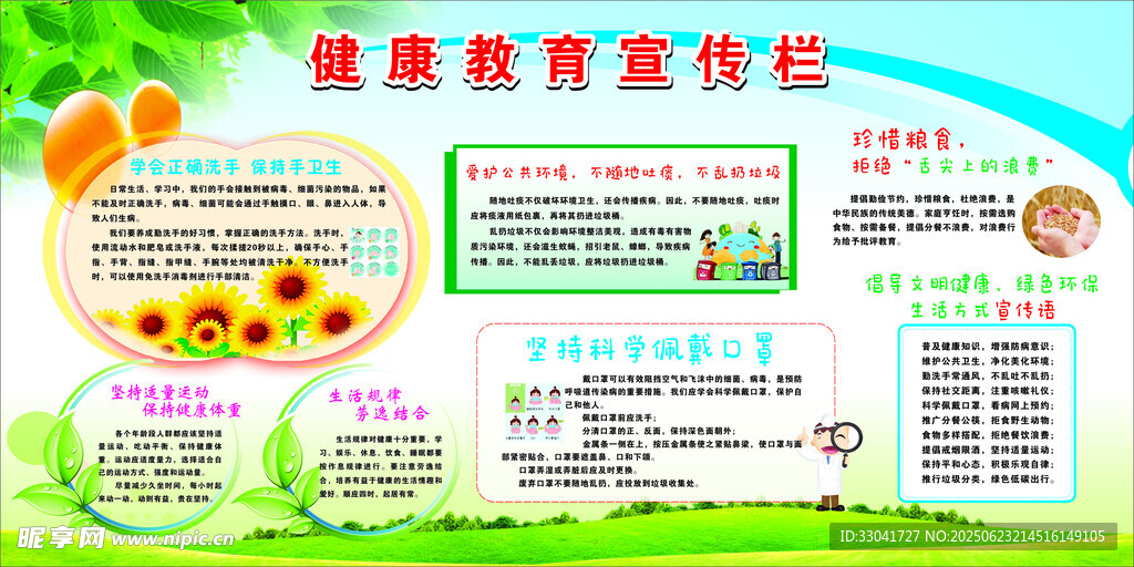 健康教育宣传栏展示