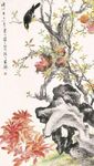秋景花鸟图
