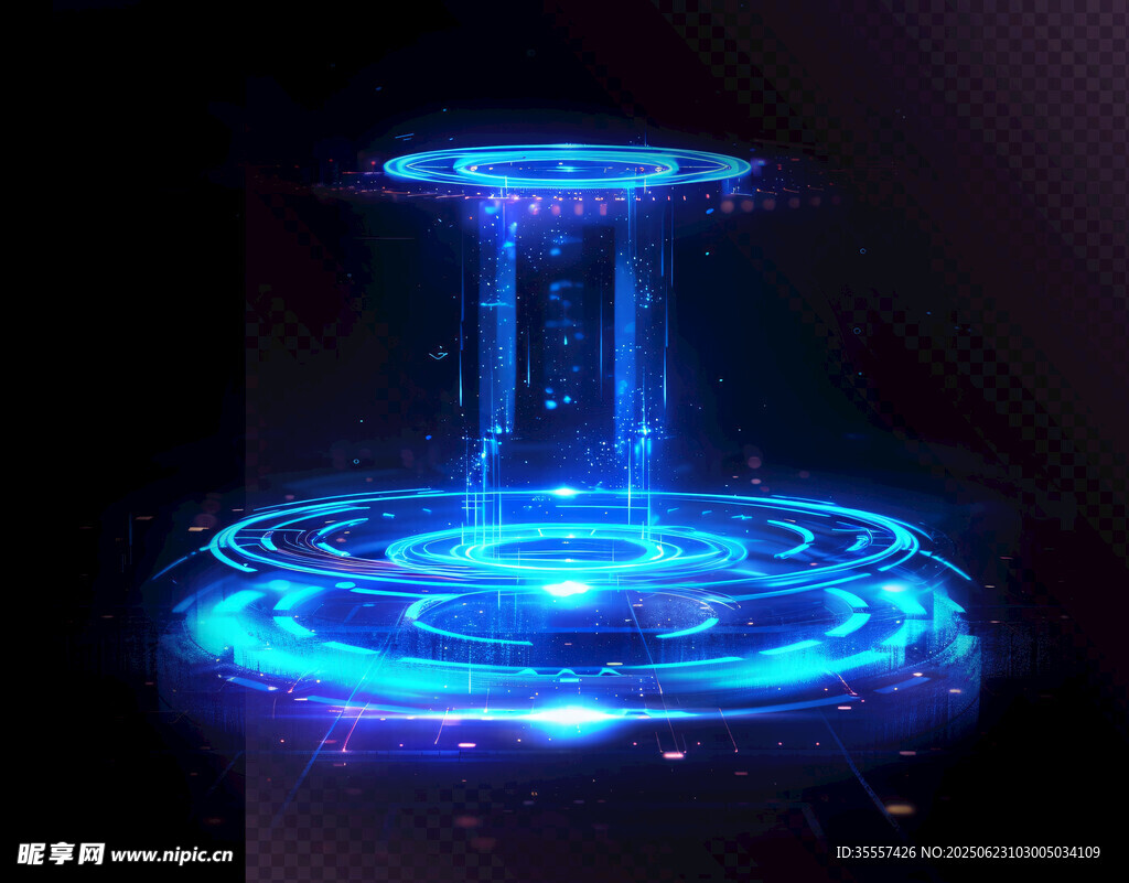 蓝色魔法传送阵特效