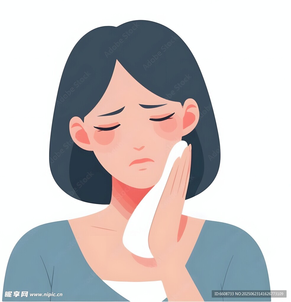 女子捂嘴面露痛苦神情