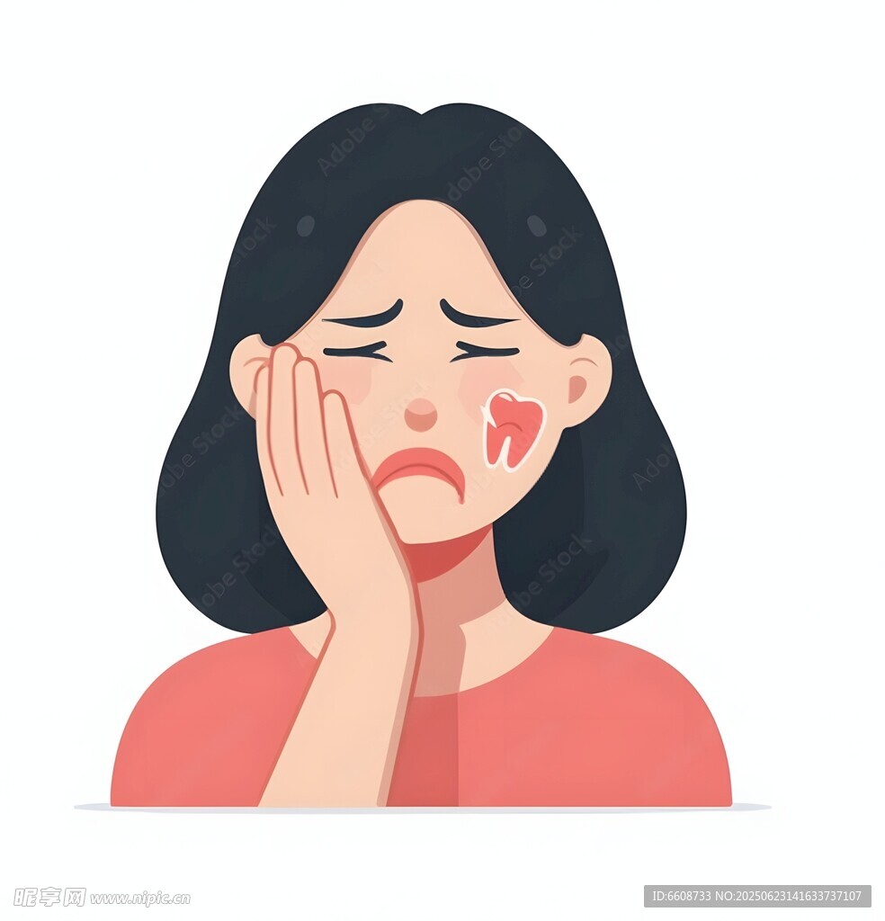 女子脸颊受伤显痛苦