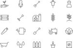 园艺工具图标 
