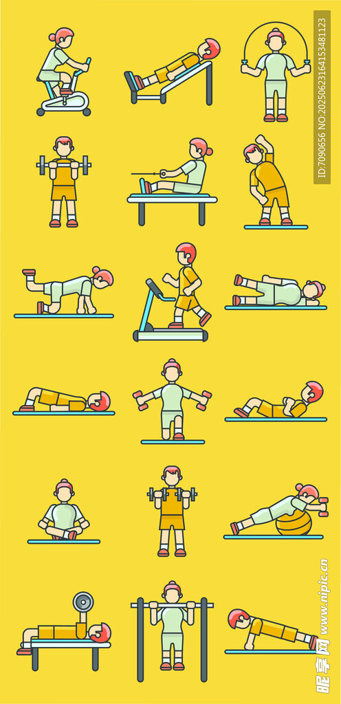 健身动作图 