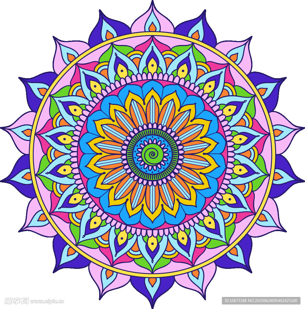 多彩曼陀罗图案