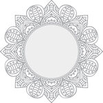 圆形曼陀罗花纹装饰图案