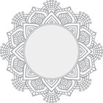 圆形曼陀罗花纹装饰图案