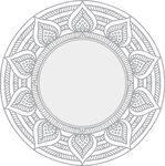 圆形曼陀罗花纹图案
