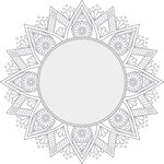 圆形曼陀罗花纹装饰图案