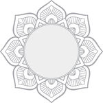 简约曼陀罗花纹图案