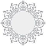 圆形曼陀罗花纹装饰图案