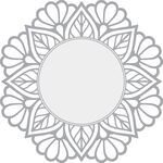 简约花卉圆形装饰图案