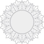 圆形花卉图案轮廓设计