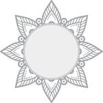 精致花纹圆形装饰图案