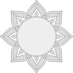 曼陀罗花纹圆形装饰图案