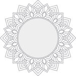 圆形曼陀罗花纹图案