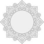 曼陀罗风格圆形装饰图案