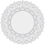 圆形曼陀罗花纹装饰图案