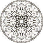 圆形曼陀罗花纹图案