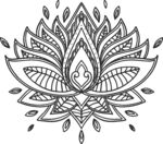 曼陀罗风格莲花图案
