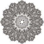 精致黑白曼陀罗花纹图案