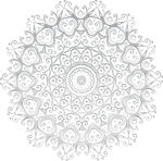 精致白色曼陀罗花纹图案